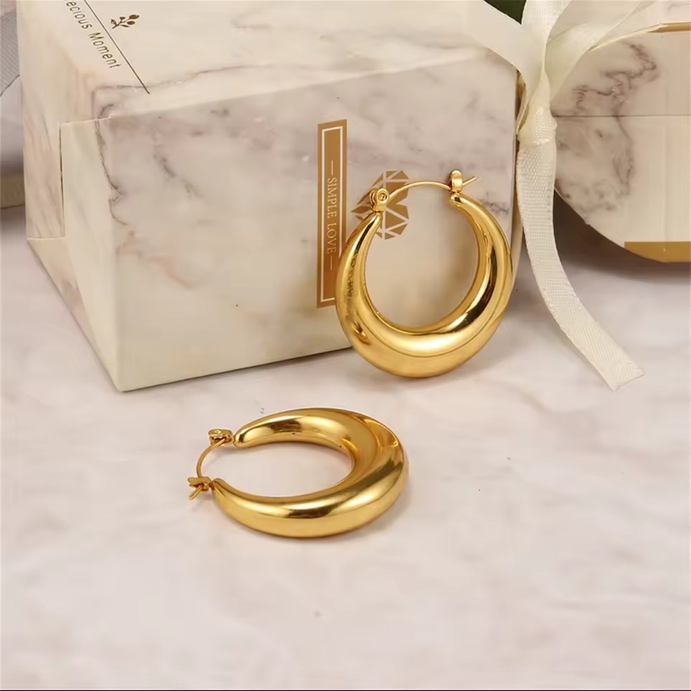 Hoop Earring Elegant Gold Hoop Earrings